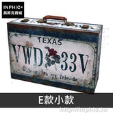 INPHIC-歐式仿古防水櫥窗裝飾手提箱家居皮箱攝影道具收納復古-E款小款